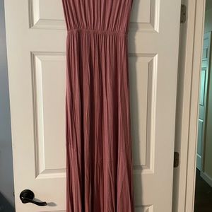 Blush maxi dress